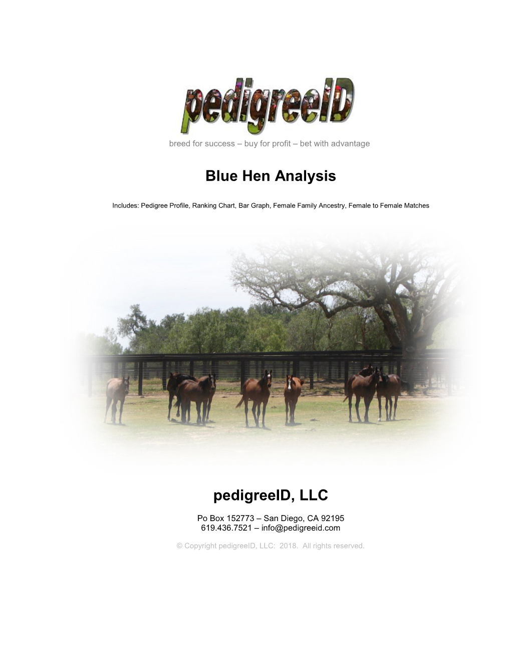 Blue Hen Analysis Pedigreeid