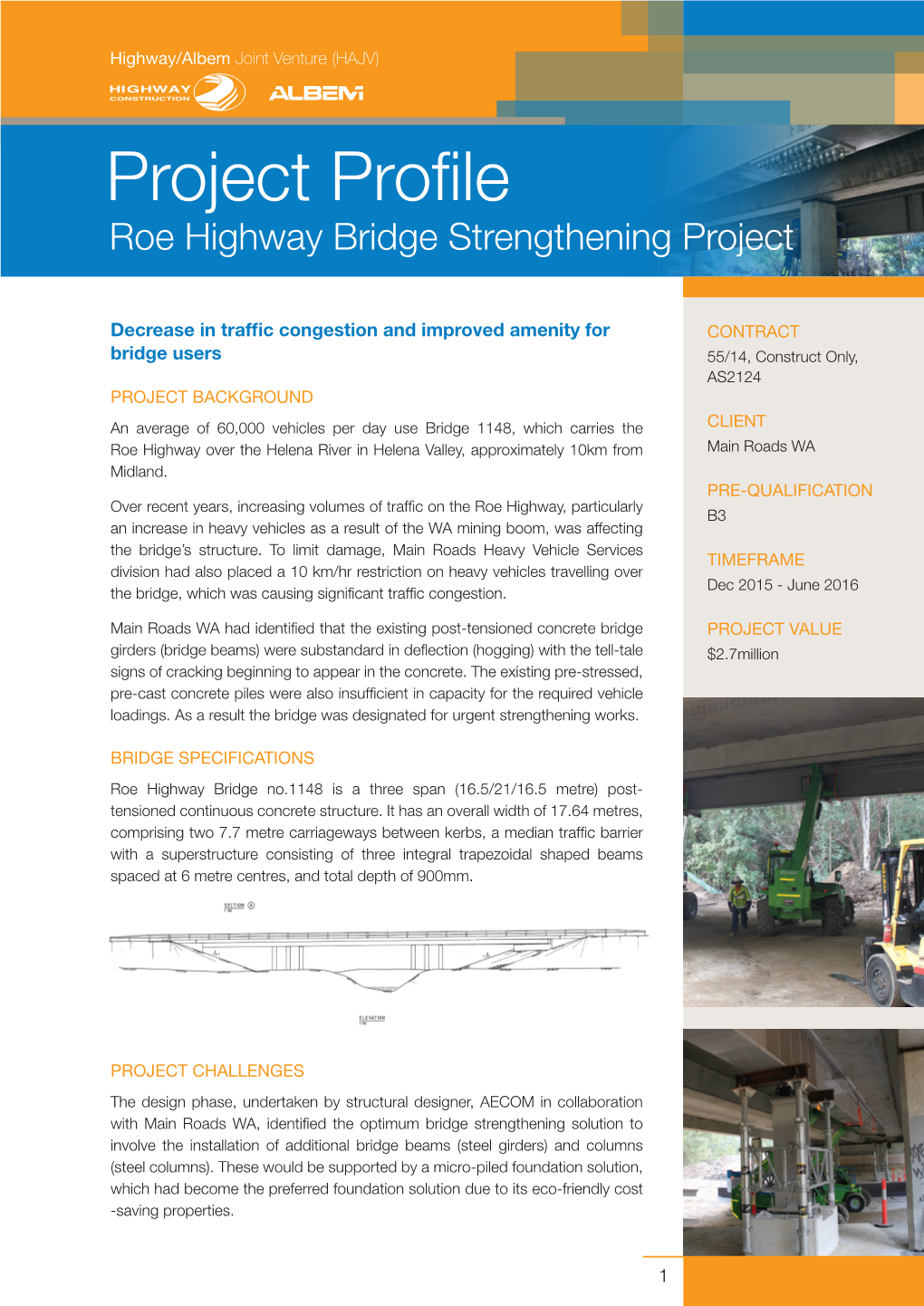 Project Profile Roe Highway Bridge Strengthening Project