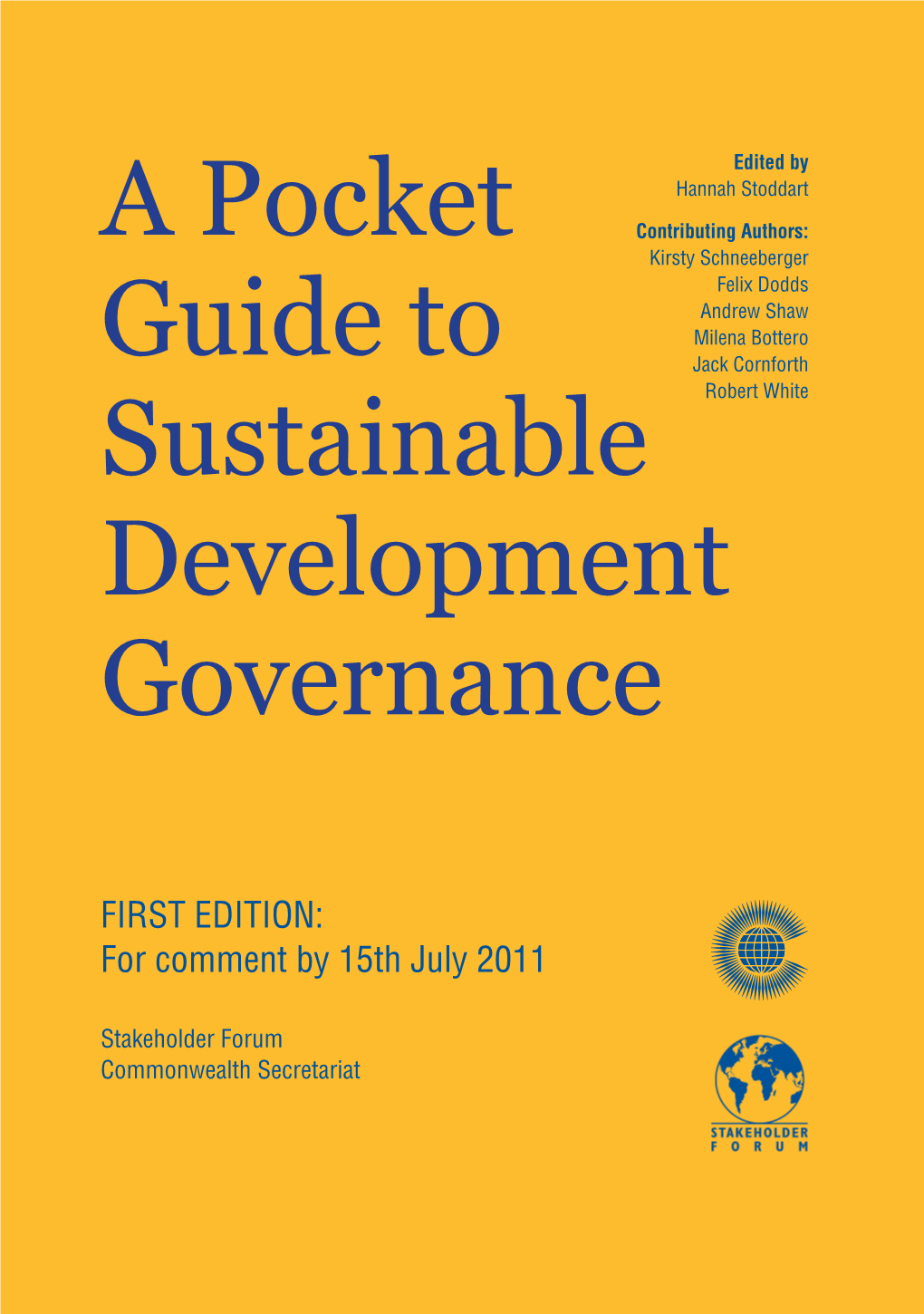 A Pocket Guide to Sustainable Development Governance