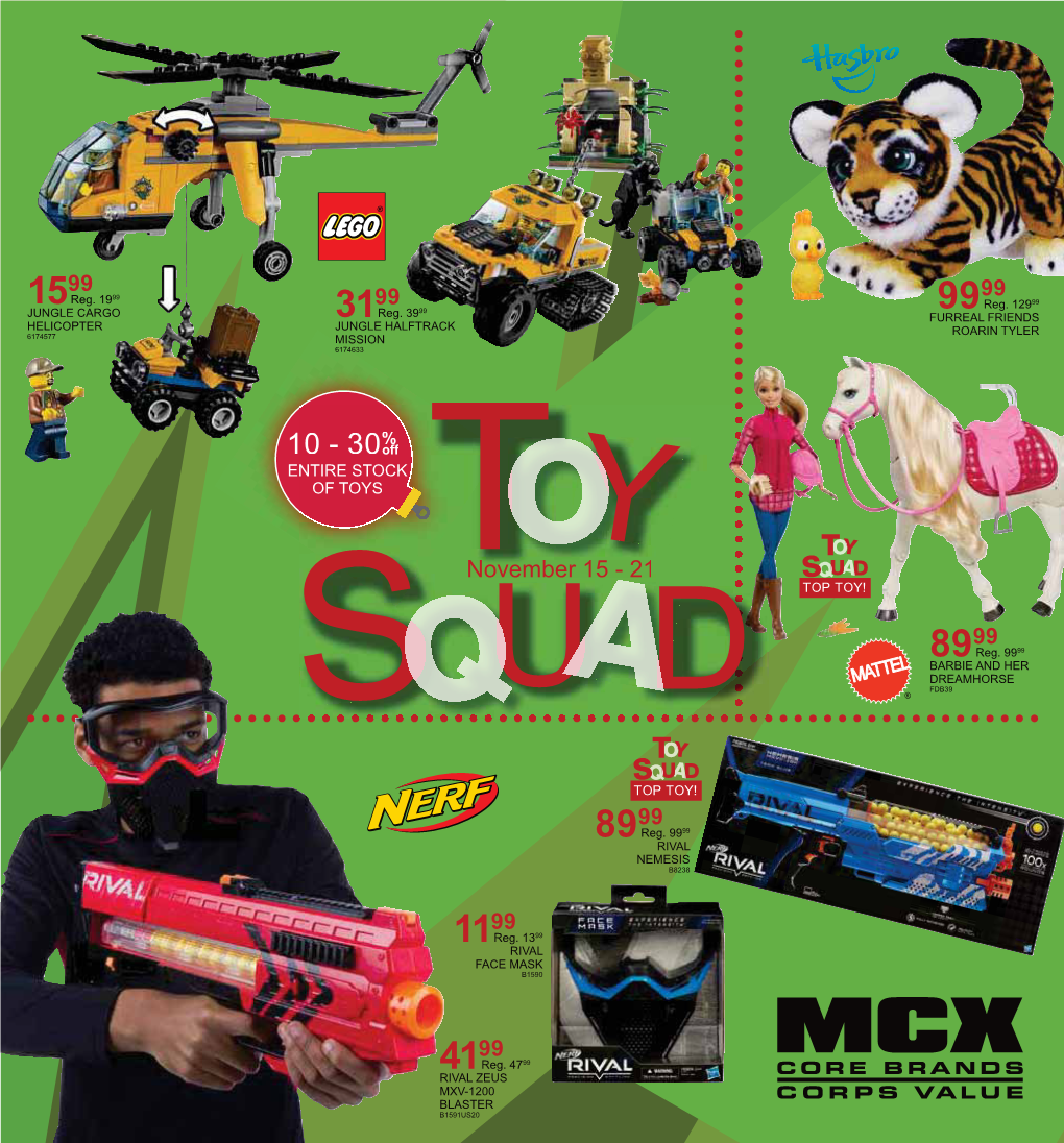 10 - 3030Offoff ENTIRENTIRE SSTOCKTOCK of TTOYSOYS Y Tnovembernovember 15 - 21 TOP TOY!