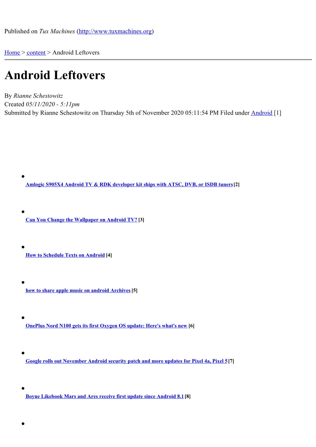 Android Leftovers