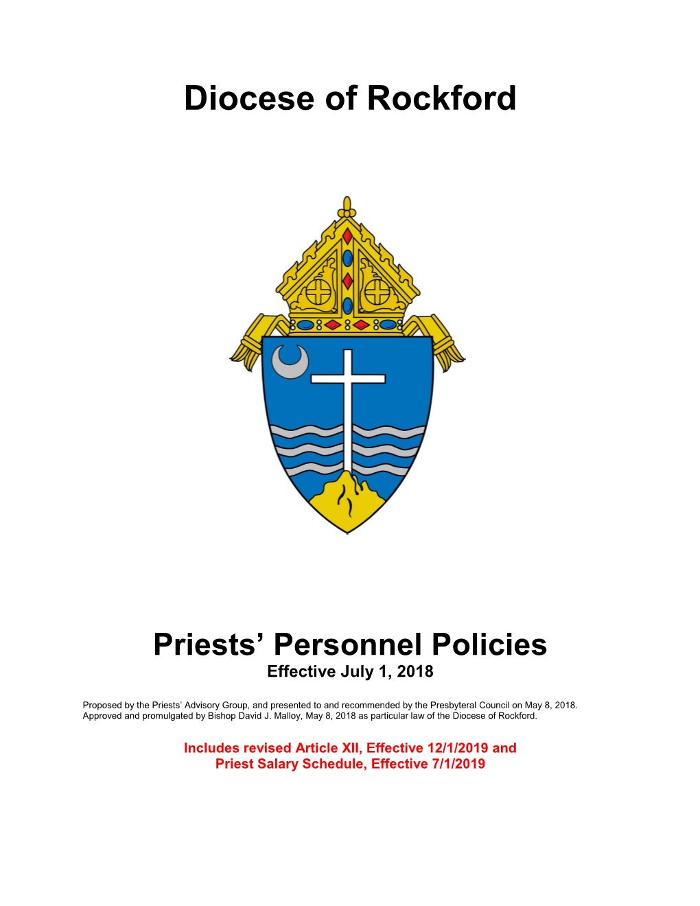Diocese of Rockford Priests' Personnel Policies