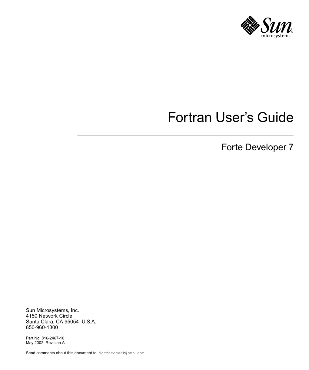 Fortran User's Guide