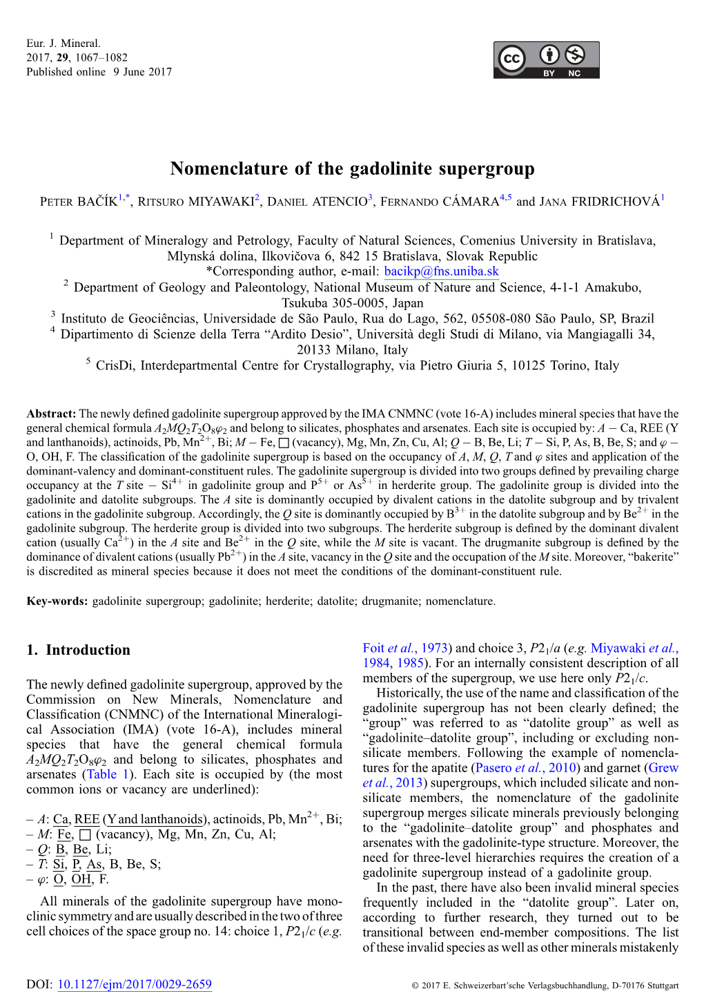 Nomenclature of the Gadolinite Supergroup