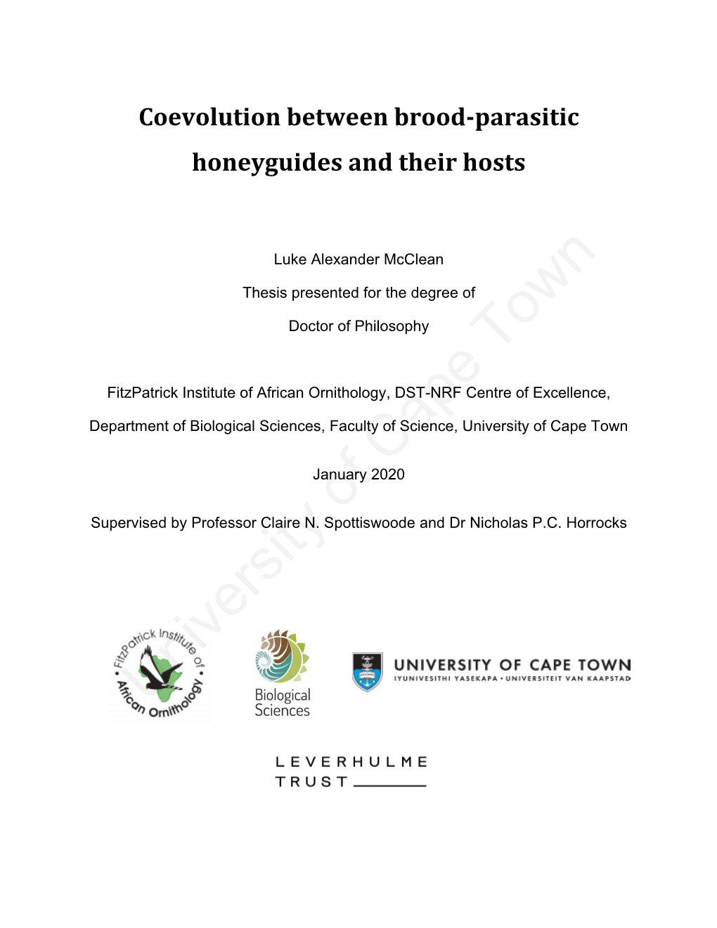 Coevolution Between Brood-Parasitic Honeyguides and Their Hosts