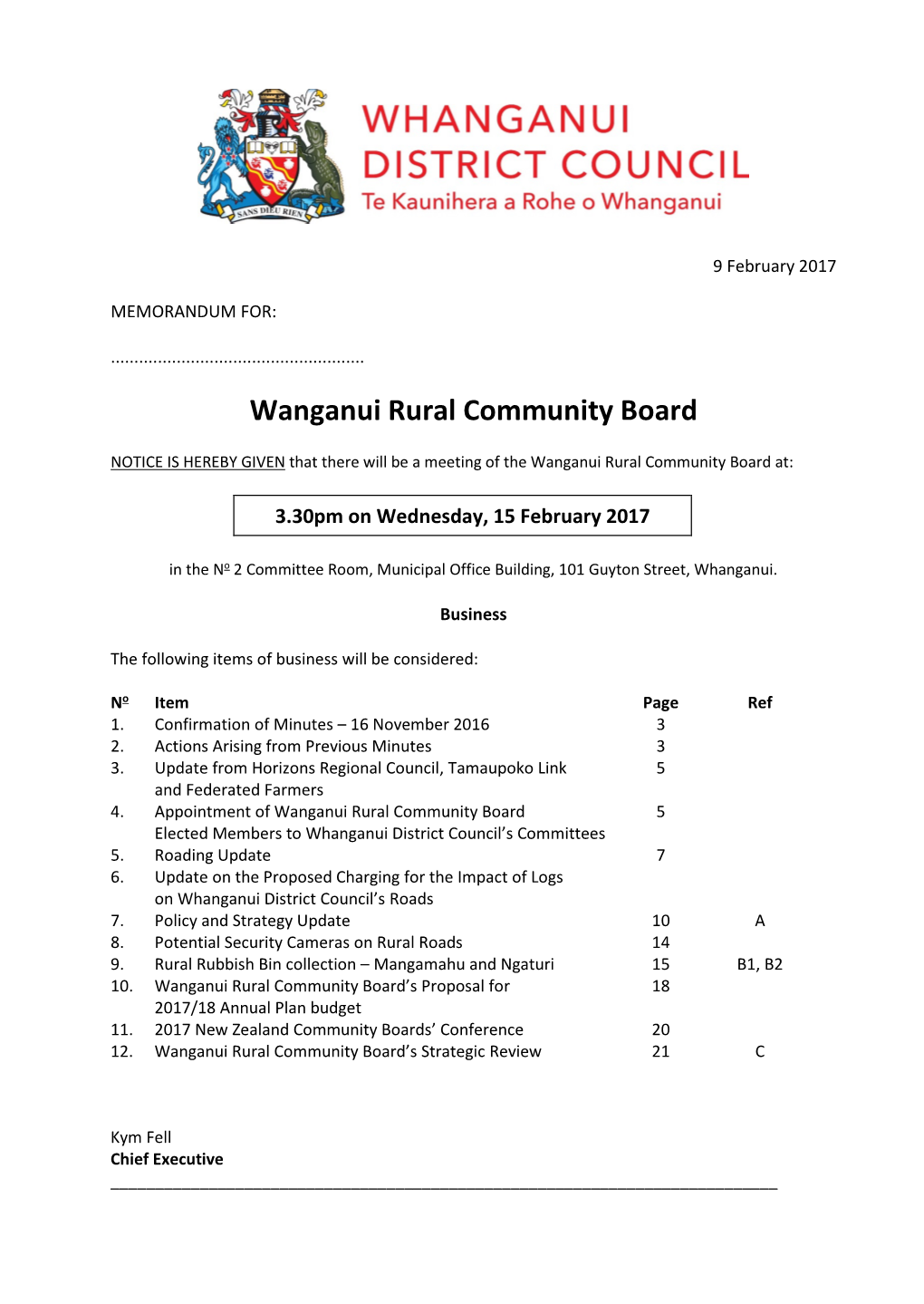 Council Meeting Agenda.Docx