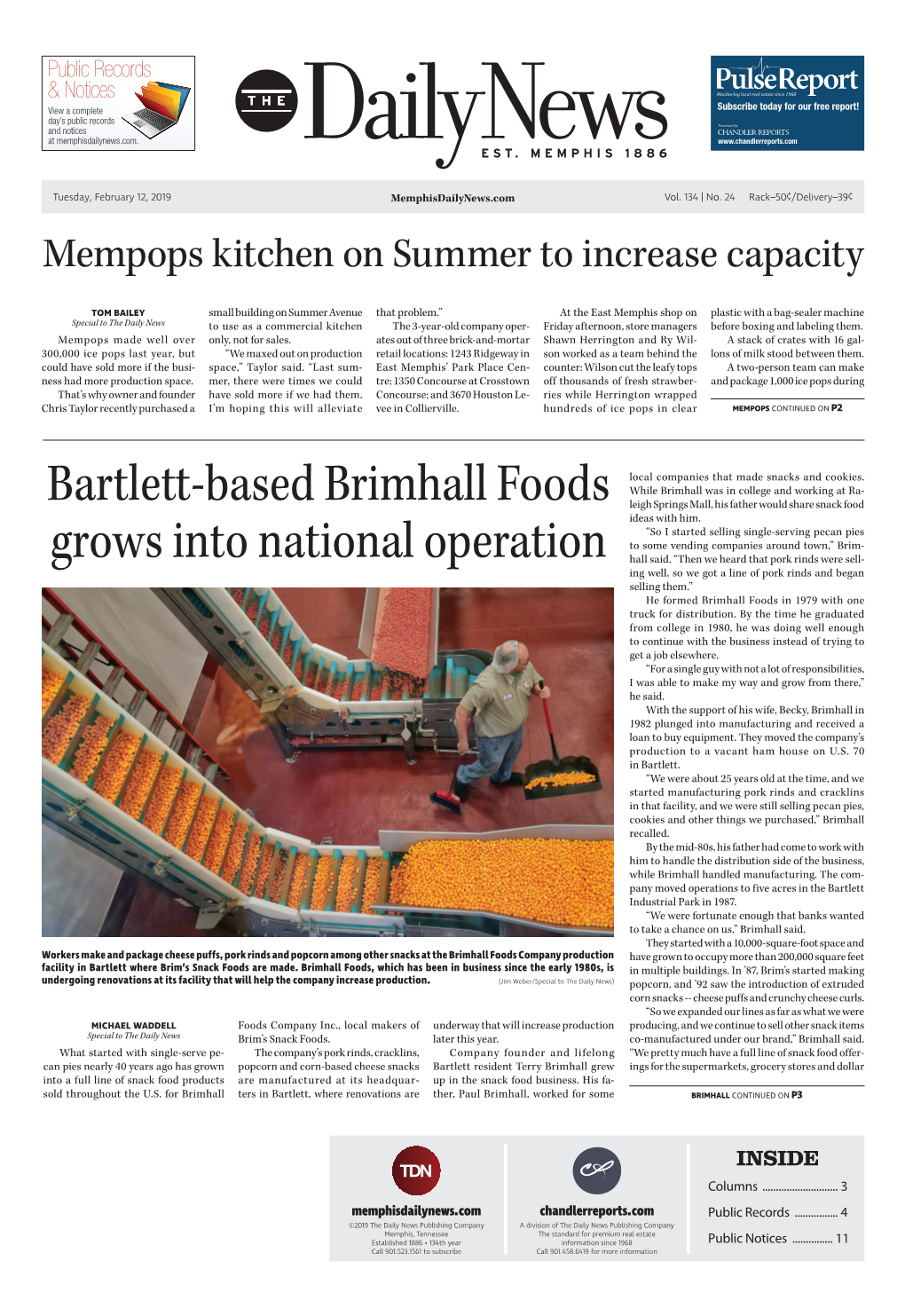 Bartlett-Based Brimhall Foods Grows Into National Operation