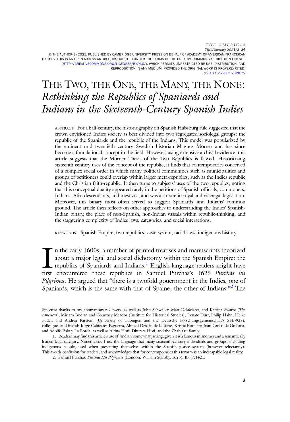 Rethinking the Republics of Spaniards and Indians in the Sixteenth-Century Spanish Indies