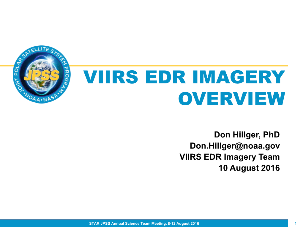 Viirs Edr Imagery Overview