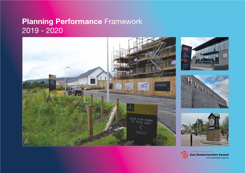 East Dunbartonshire Council’S 2019/20 Planning Performance Framework (PPF) Report