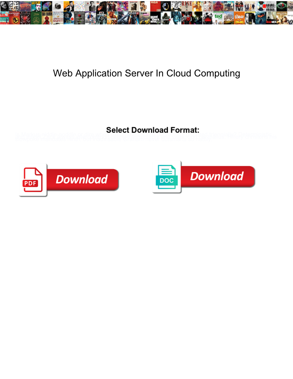 Web Application Server in Cloud Computing