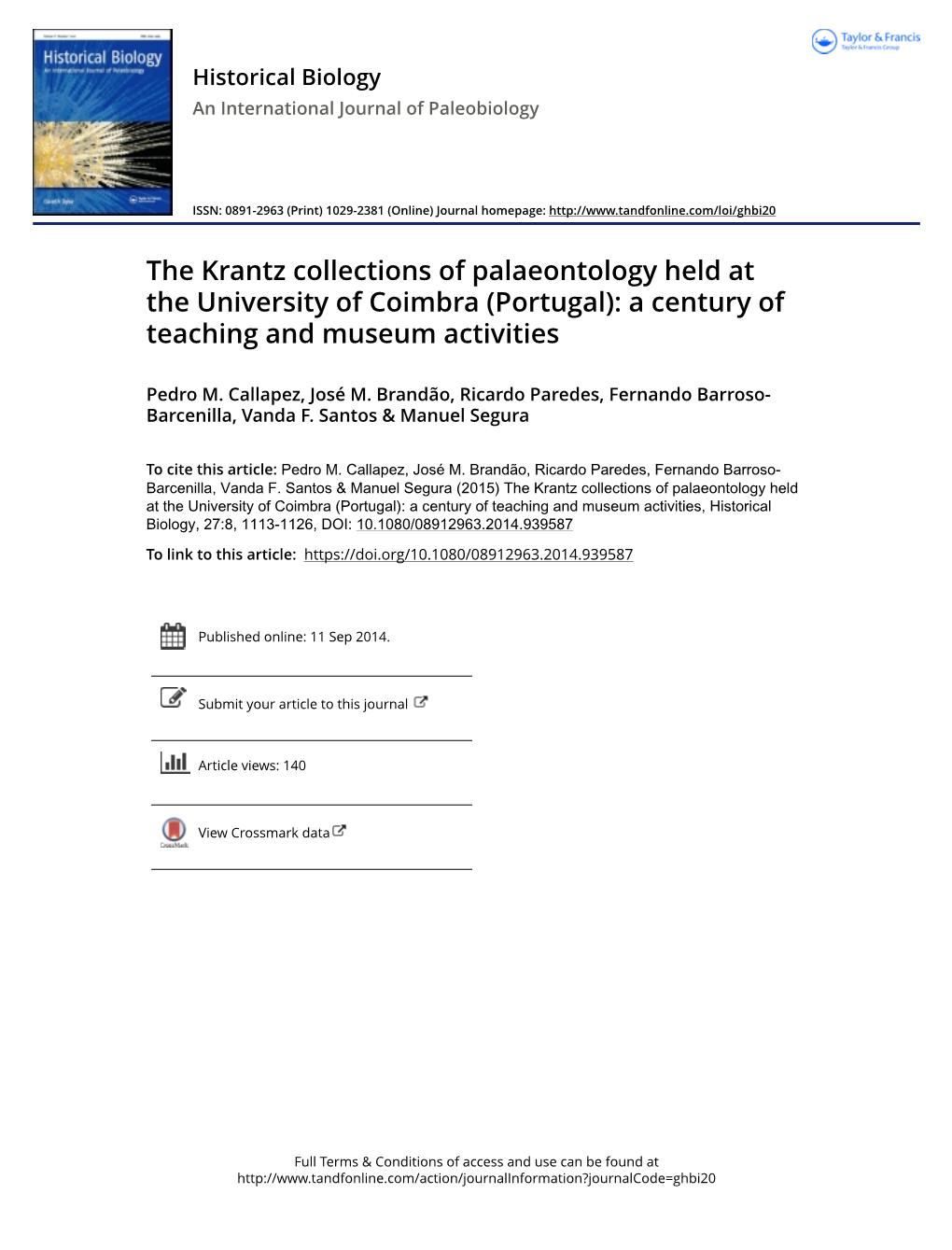 Portugal): a Century of Teaching and Museum Activities