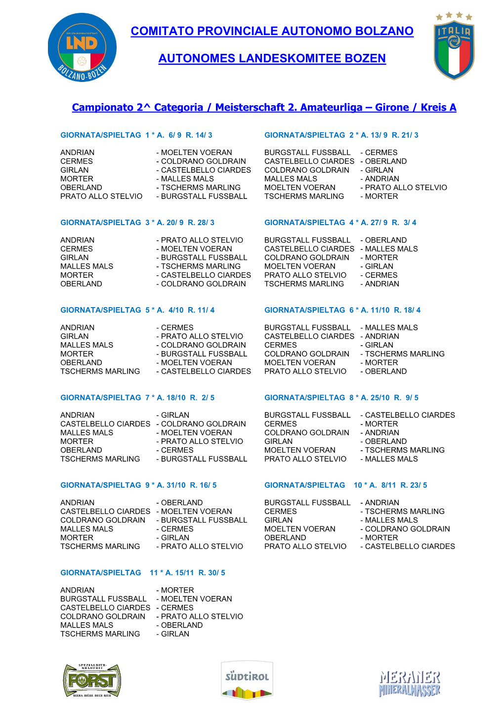 Promozione / Landesliga