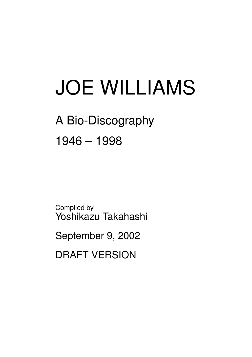 Joe Williams