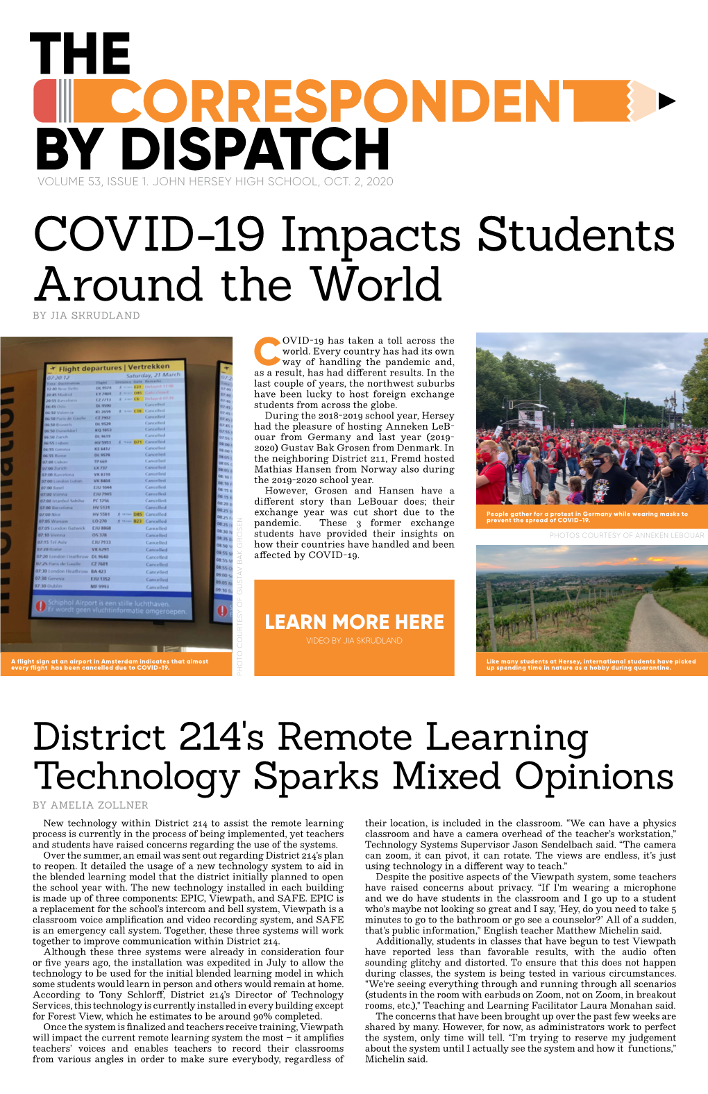 COVID-19 Impacts Students Around the World by JIA SKRUDLAND