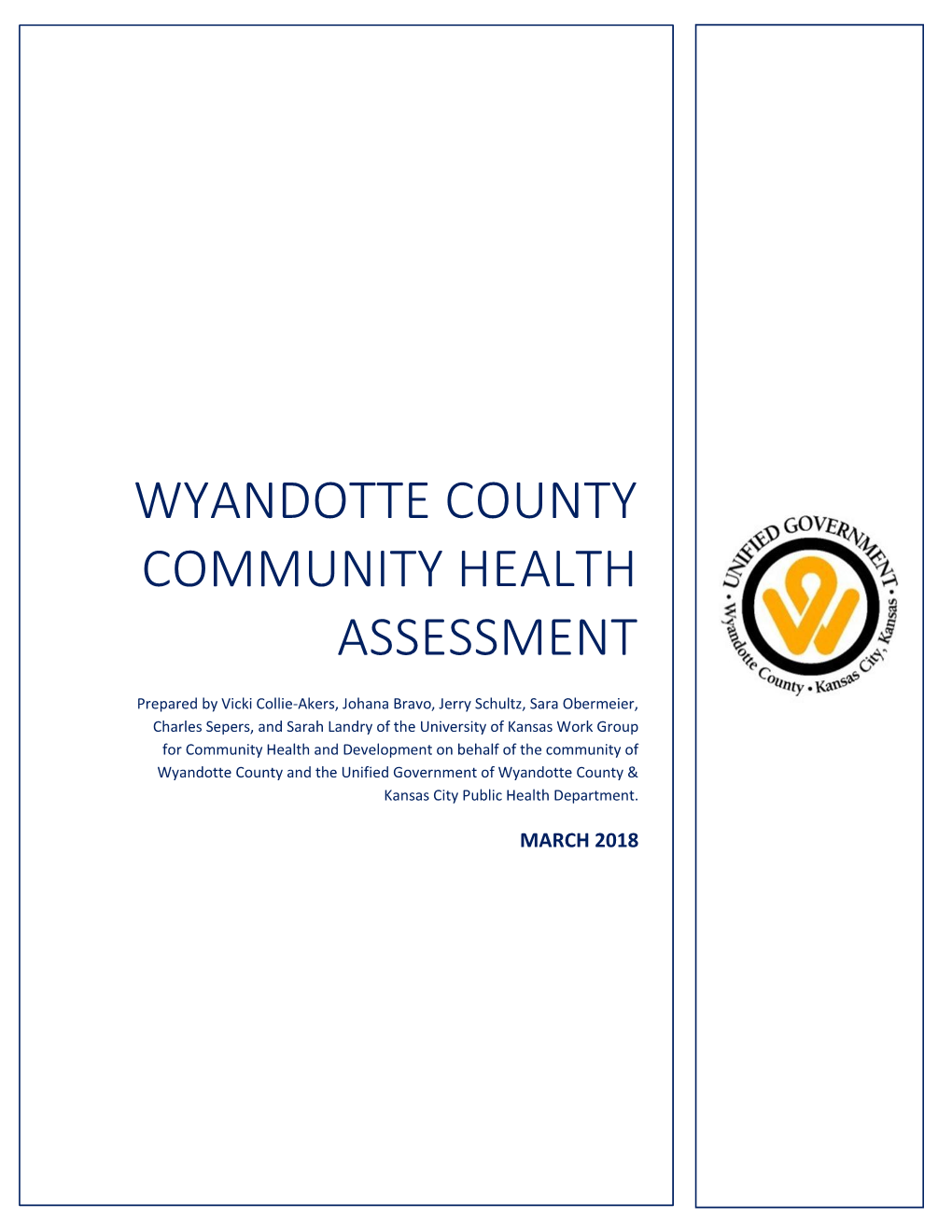 Wyandotte County Community Health Assessment