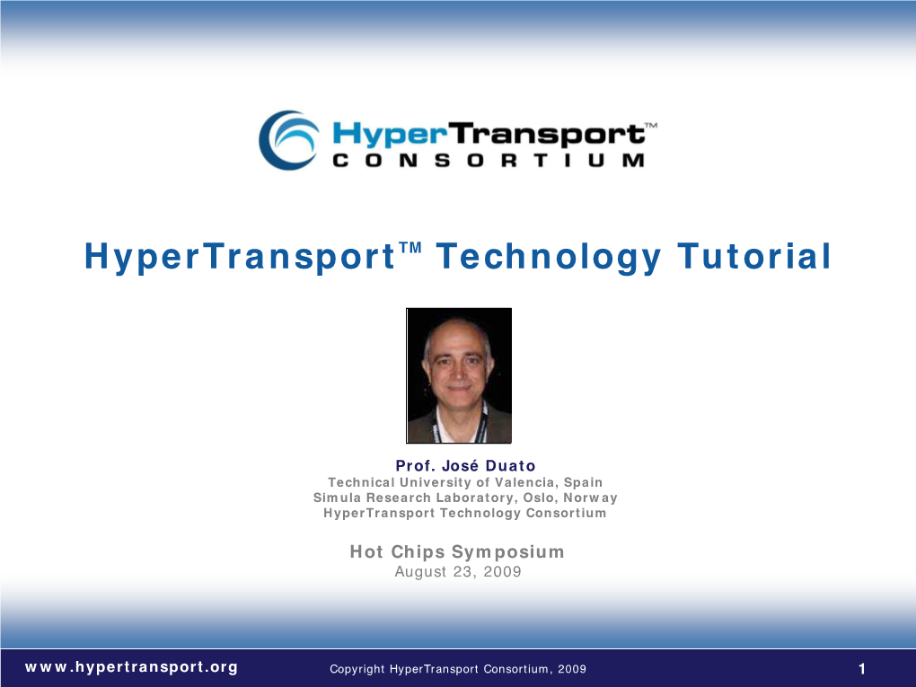 Hypertransport Consortium Globalpress Presentation