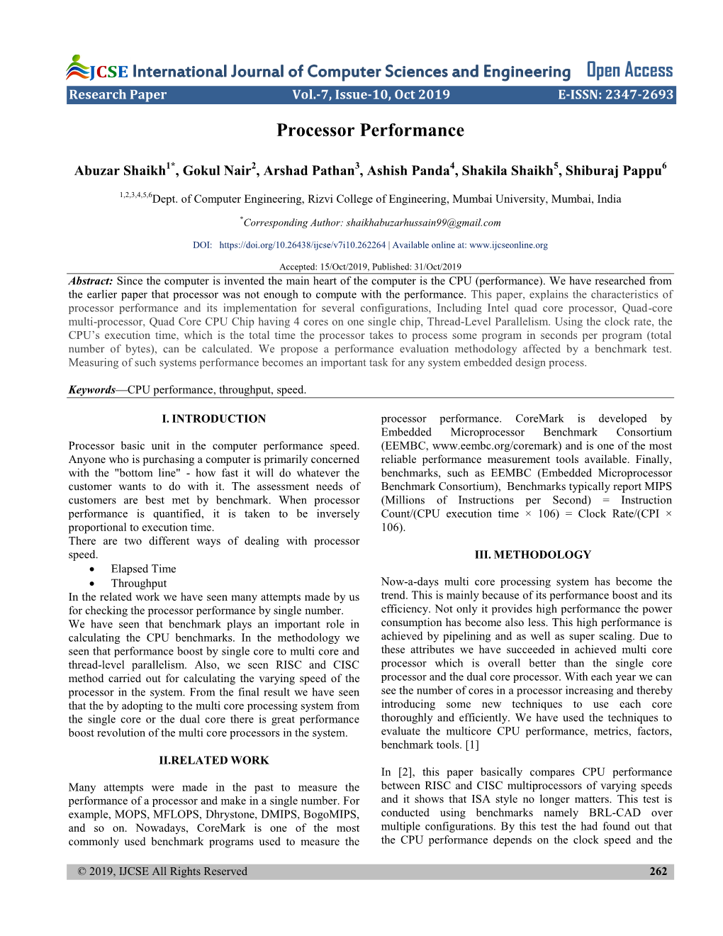 Processor Performance