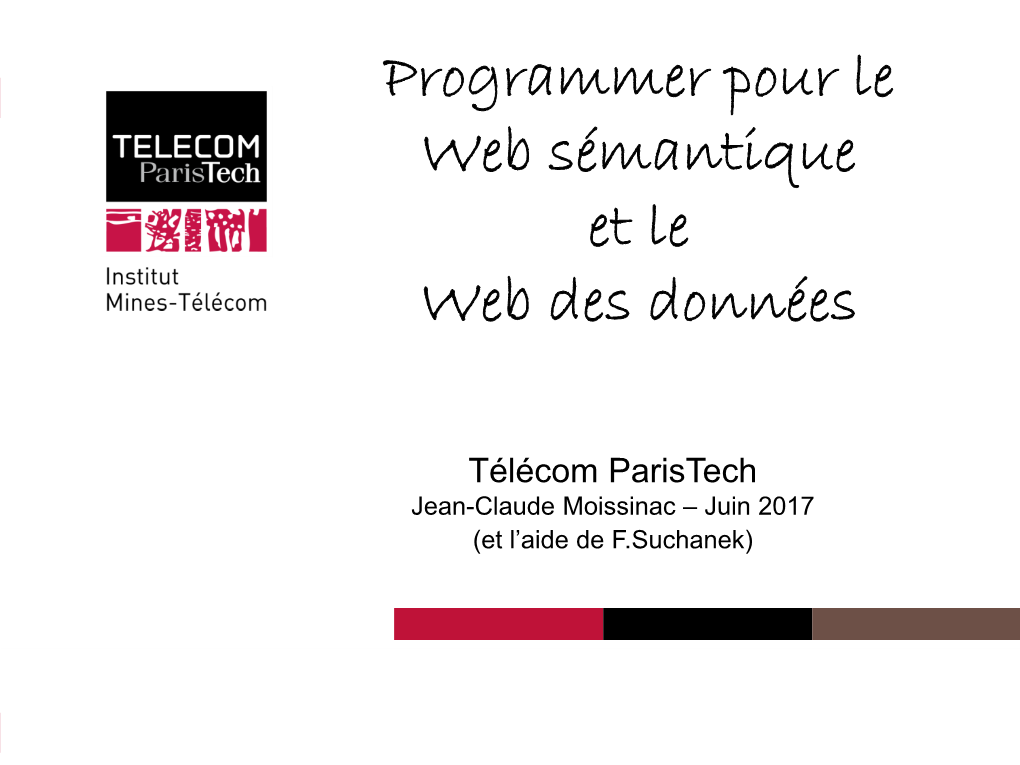 Programmer Pour Le Web Sémantique Et Le Web Des Données