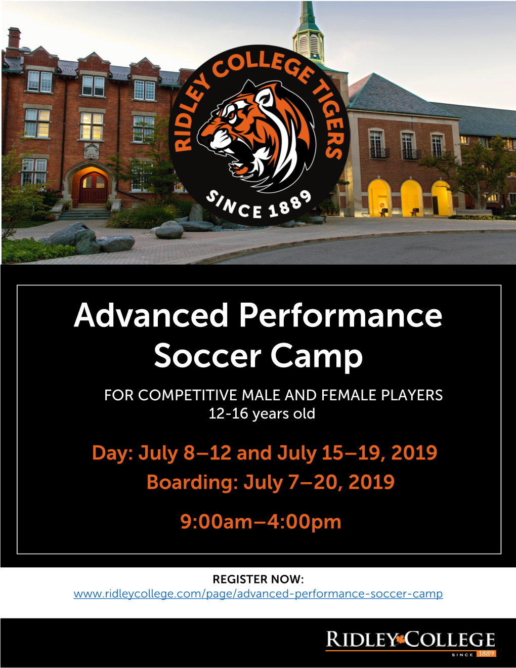 Advanced Performance Soccer Camp for COMPETITIVE MALE and FEMALE PLAYERS 12-16 Years Old