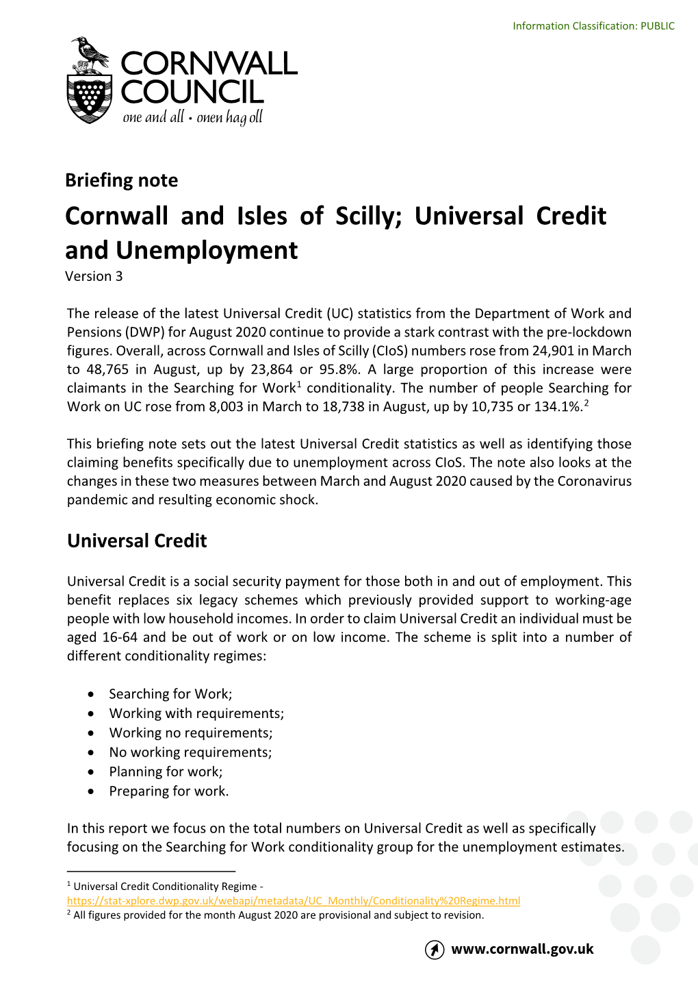 Universal Credit and Unemployment at LSOA
