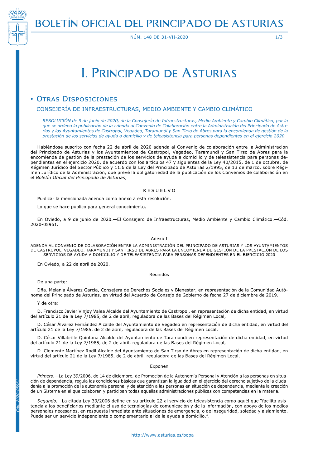 Boletín Oficial Del Principado De Asturias