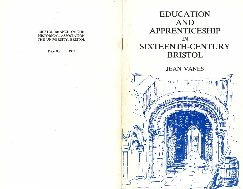 Education and Apprenticeship Sixteenth-Century Bristol