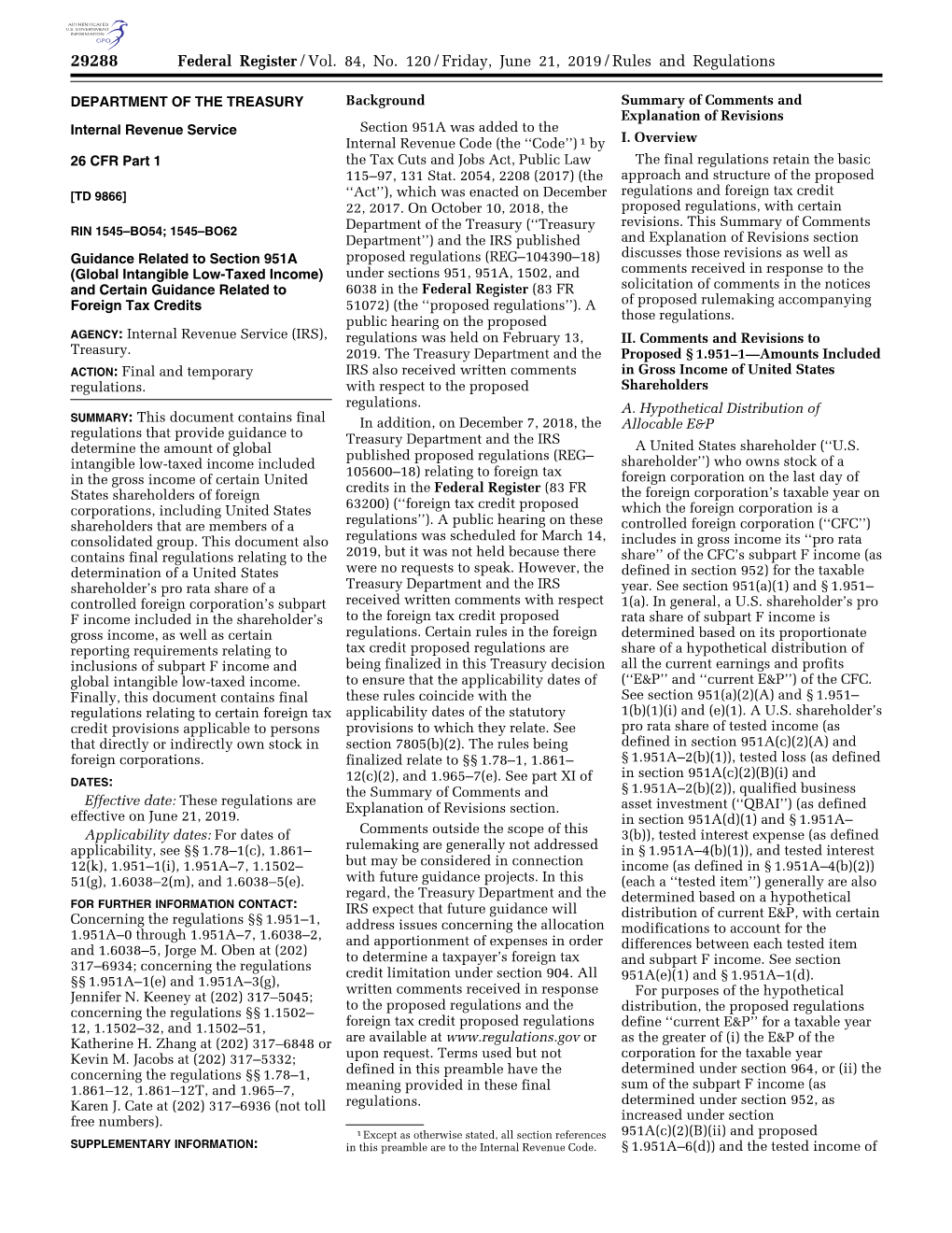 Federal Register/Vol. 84, No. 120/Friday, June 21, 2019/Rules and Regulations