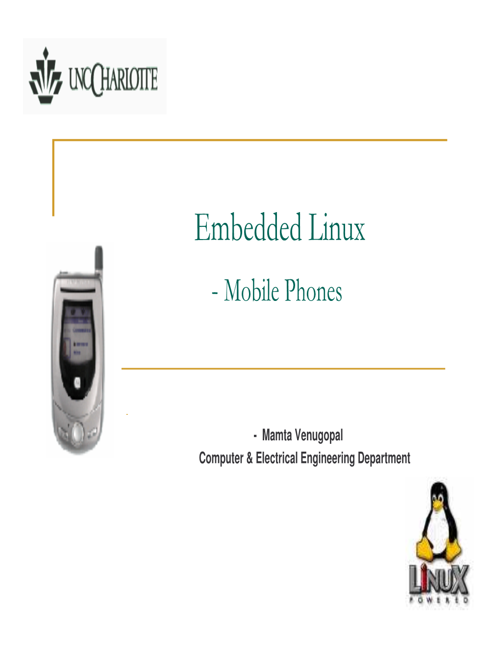 Embedded Linux - Mobile Phones