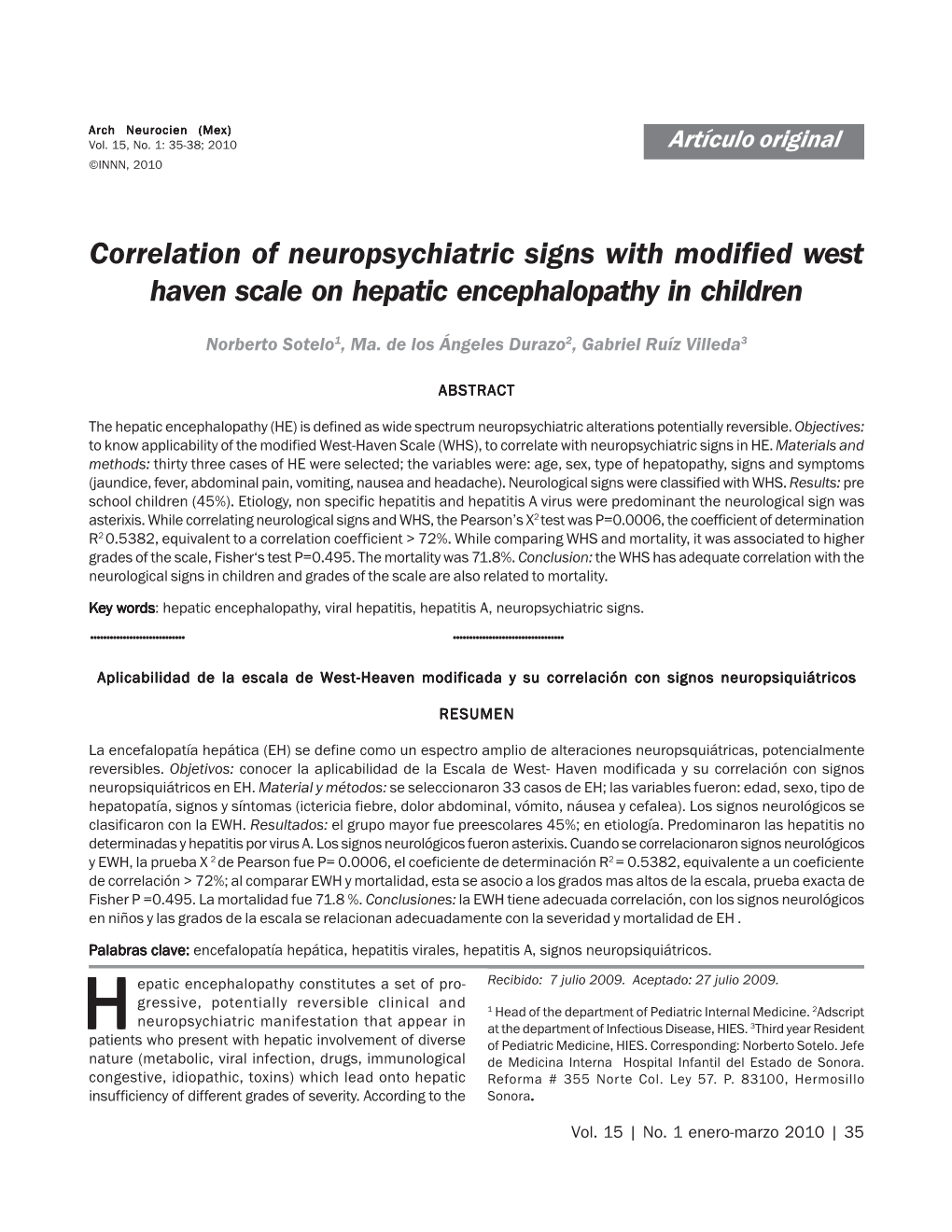 Correlation of Neuropsychiatric Signs with Modified West Haven Scale on Hepatic Encephalopathy in Children