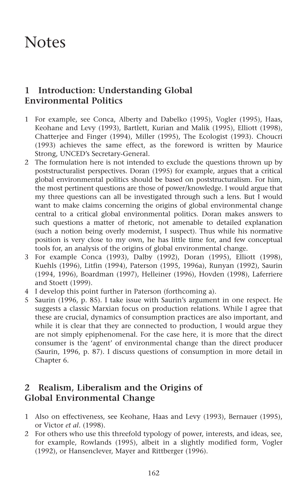 Understanding Global Environmental Politics 2 Realism, Liberalism And