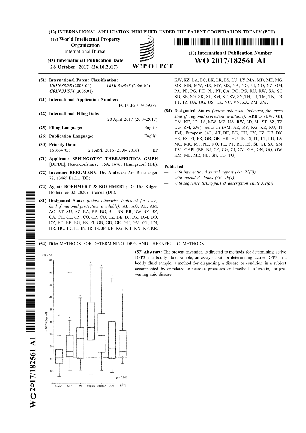 WO 2017/182561 Al 26 October 2017 (26.10.2017) W !P O PCT