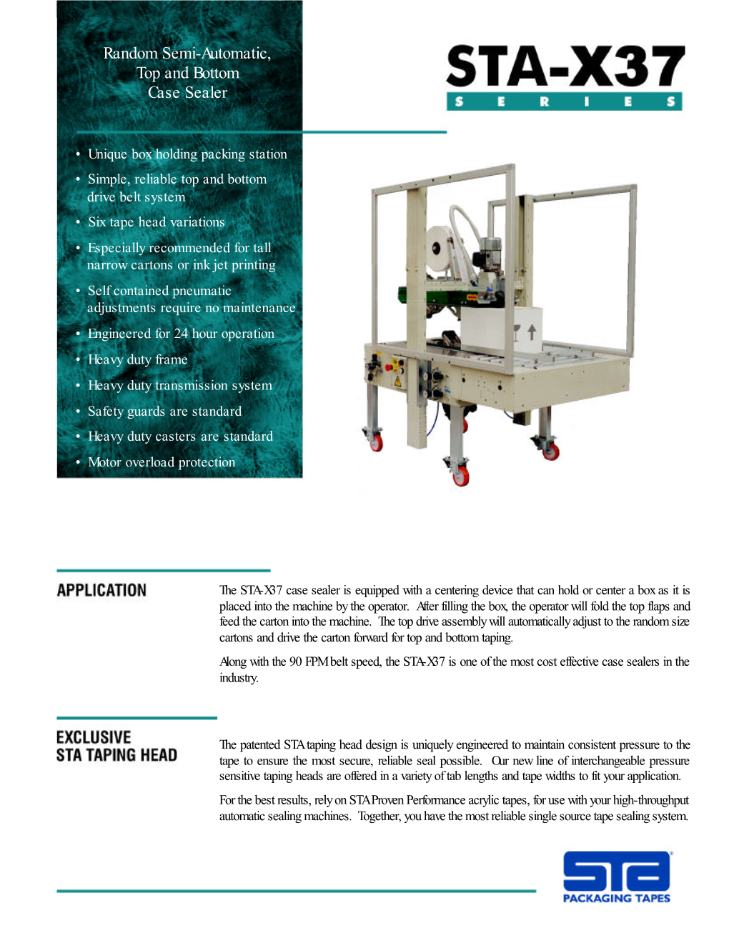 Random Semi-Automatic, Top and Bottom Case Sealer