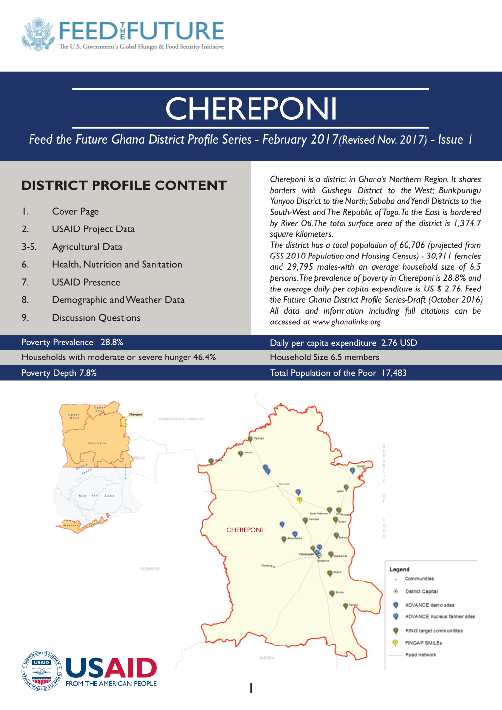 CHEREPONI Feed the Future Ghana District Profile Series - February 2017(Revised Nov