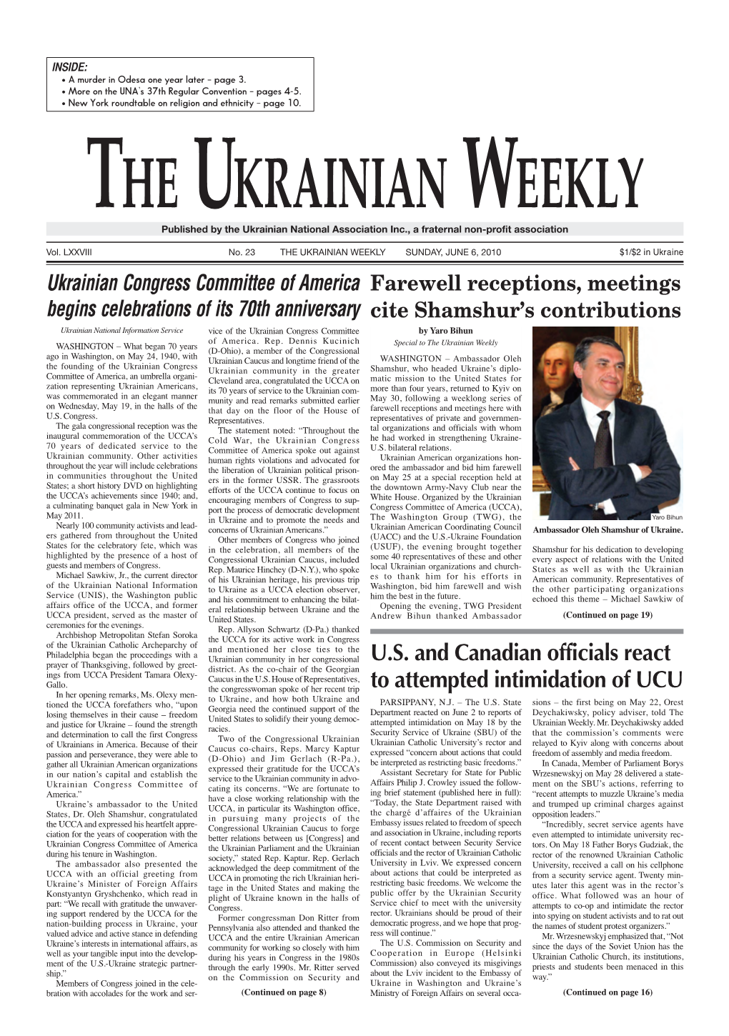 The Ukrainian Weekly 2010, No.23