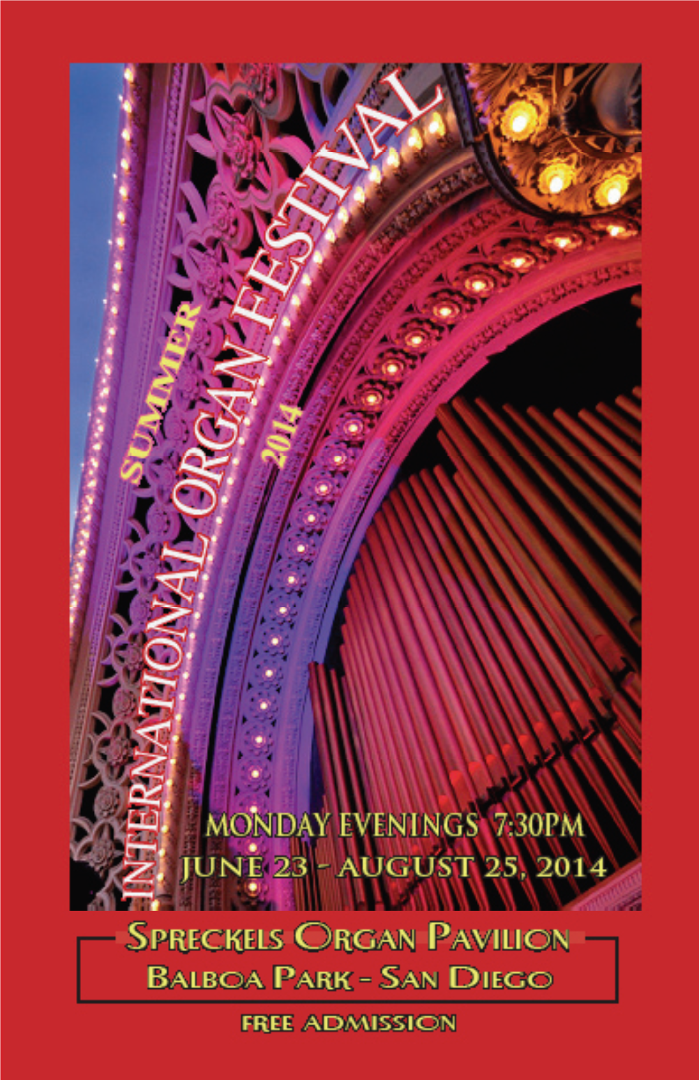 Summer Organ Festival Program