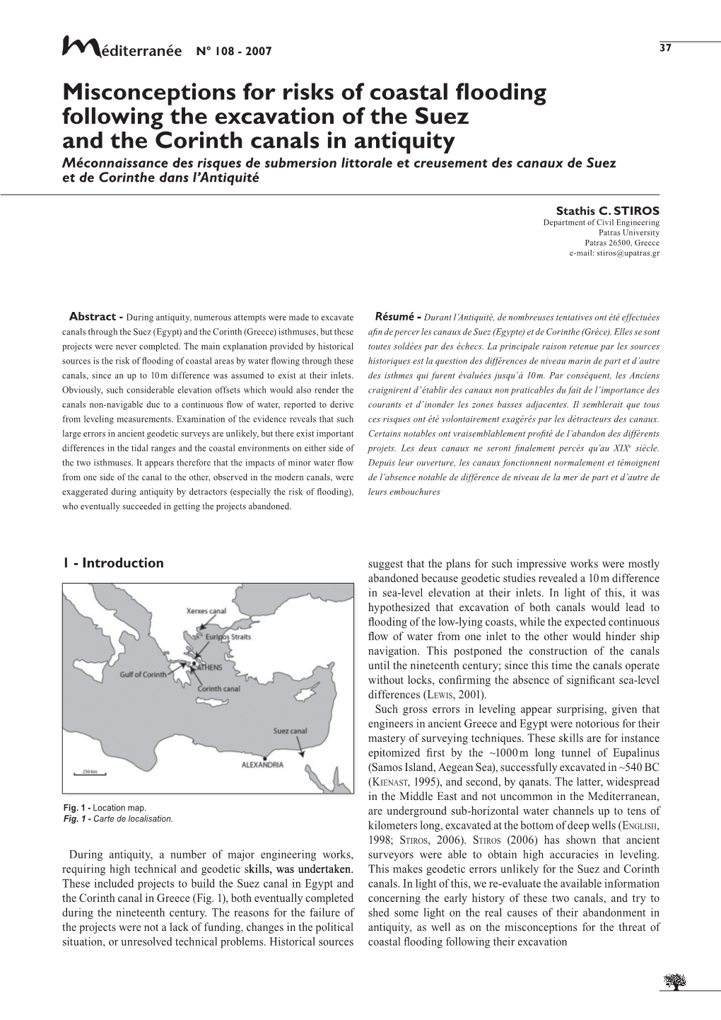 Misconceptions for Risks of Coastal Flooding Following the Excavation Of