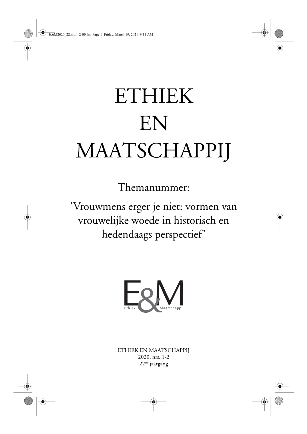 Ethiek En Maatschappij