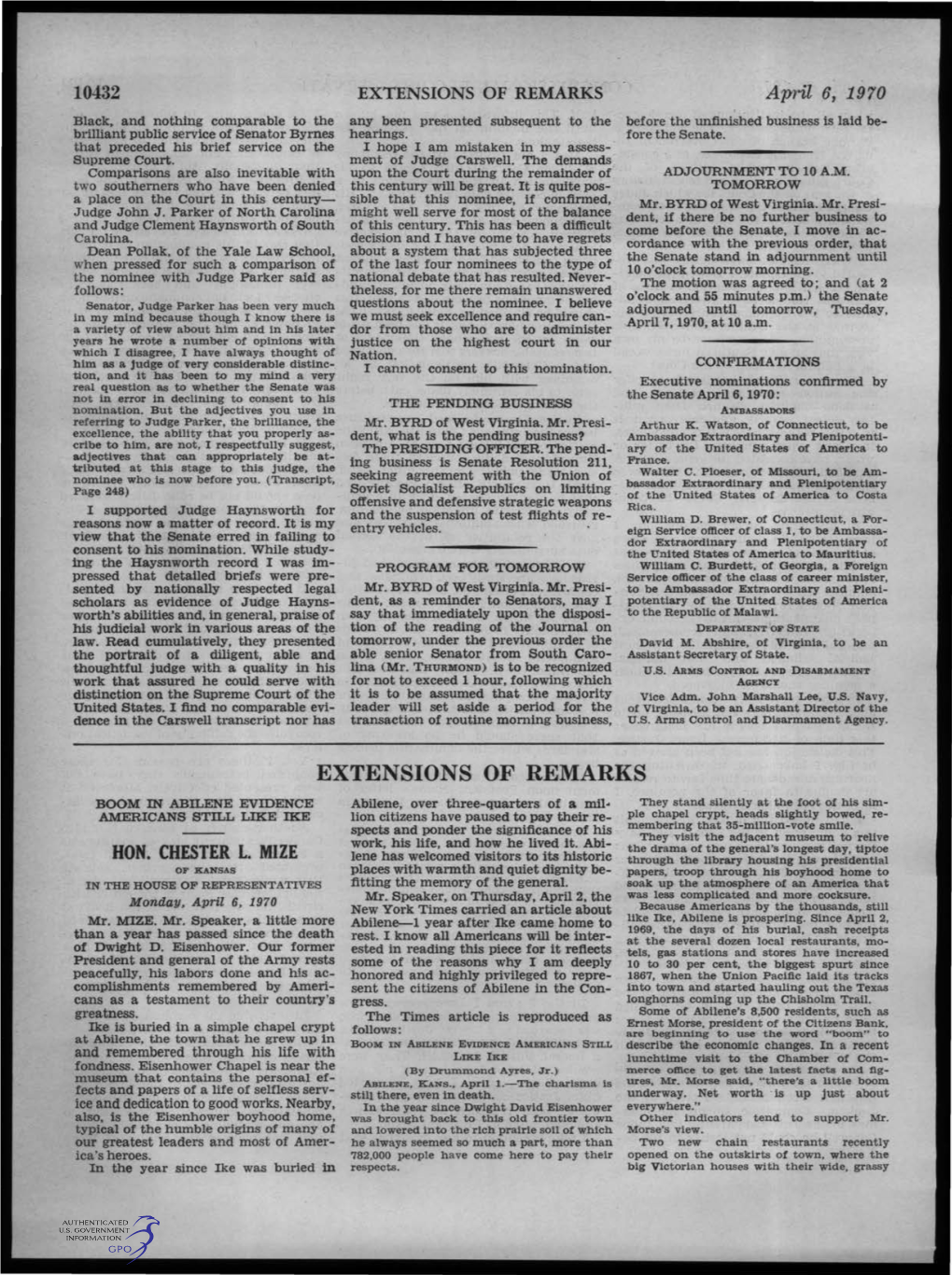 EXTENSIONS of REMARKS April 6, 1970 Black