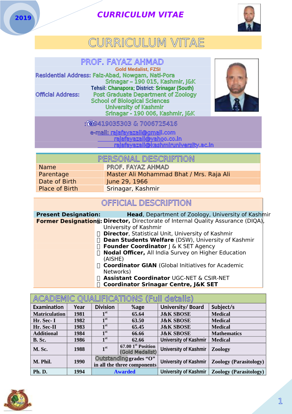 Curriculum Vitae