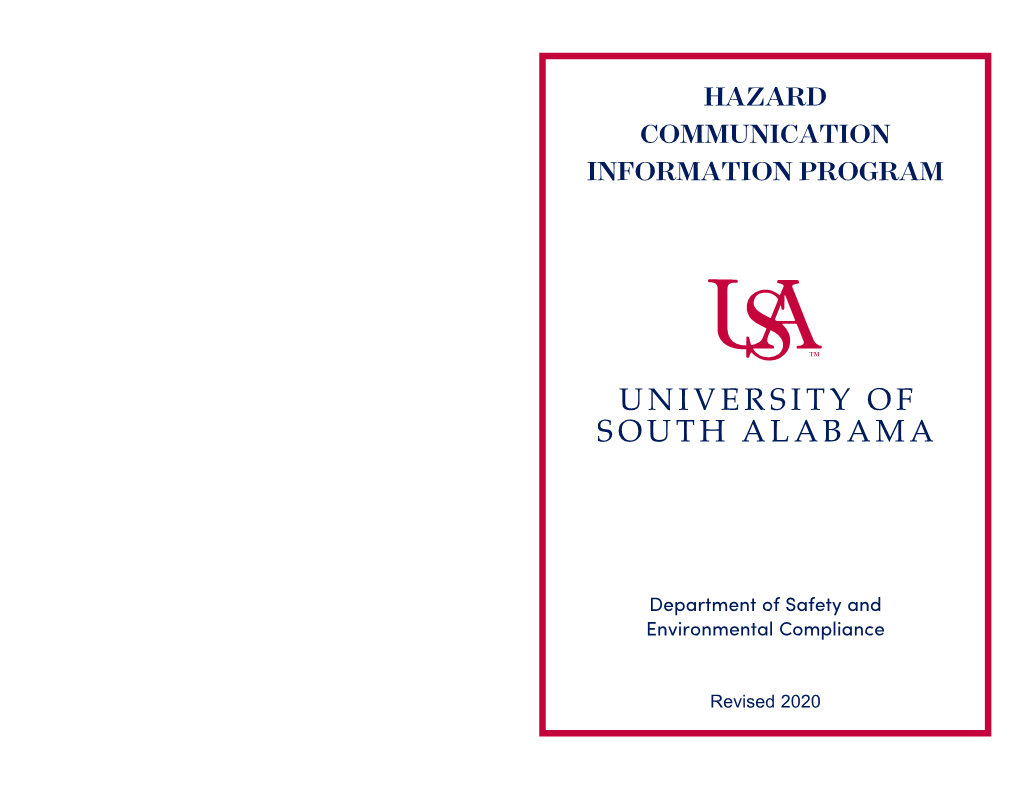 Hazard Communication Information Program