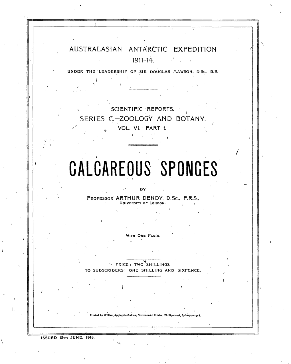 Calcareous Sponges