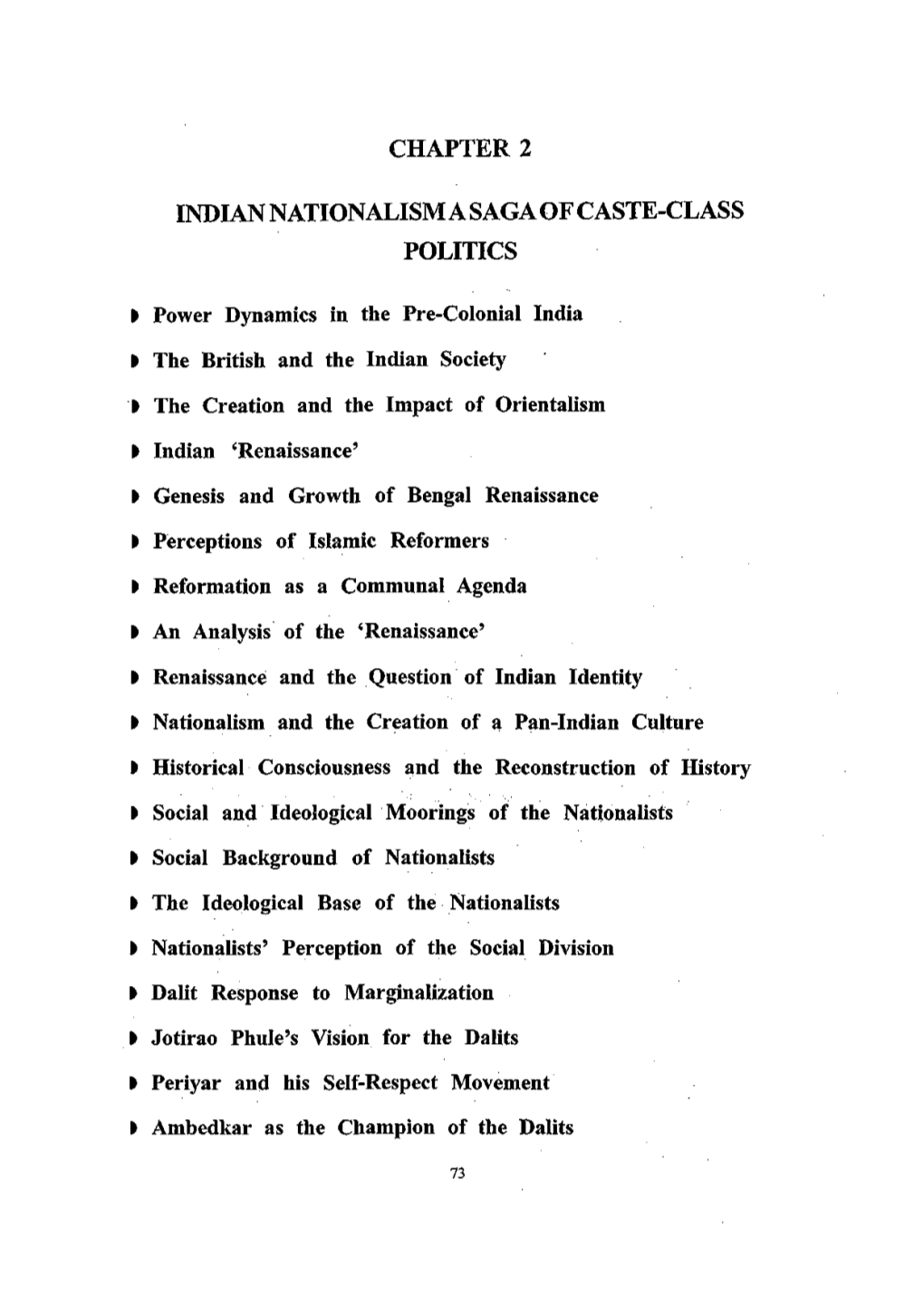 Chapter 2 Indian Nationalism a Saga of Caste-Class Politics