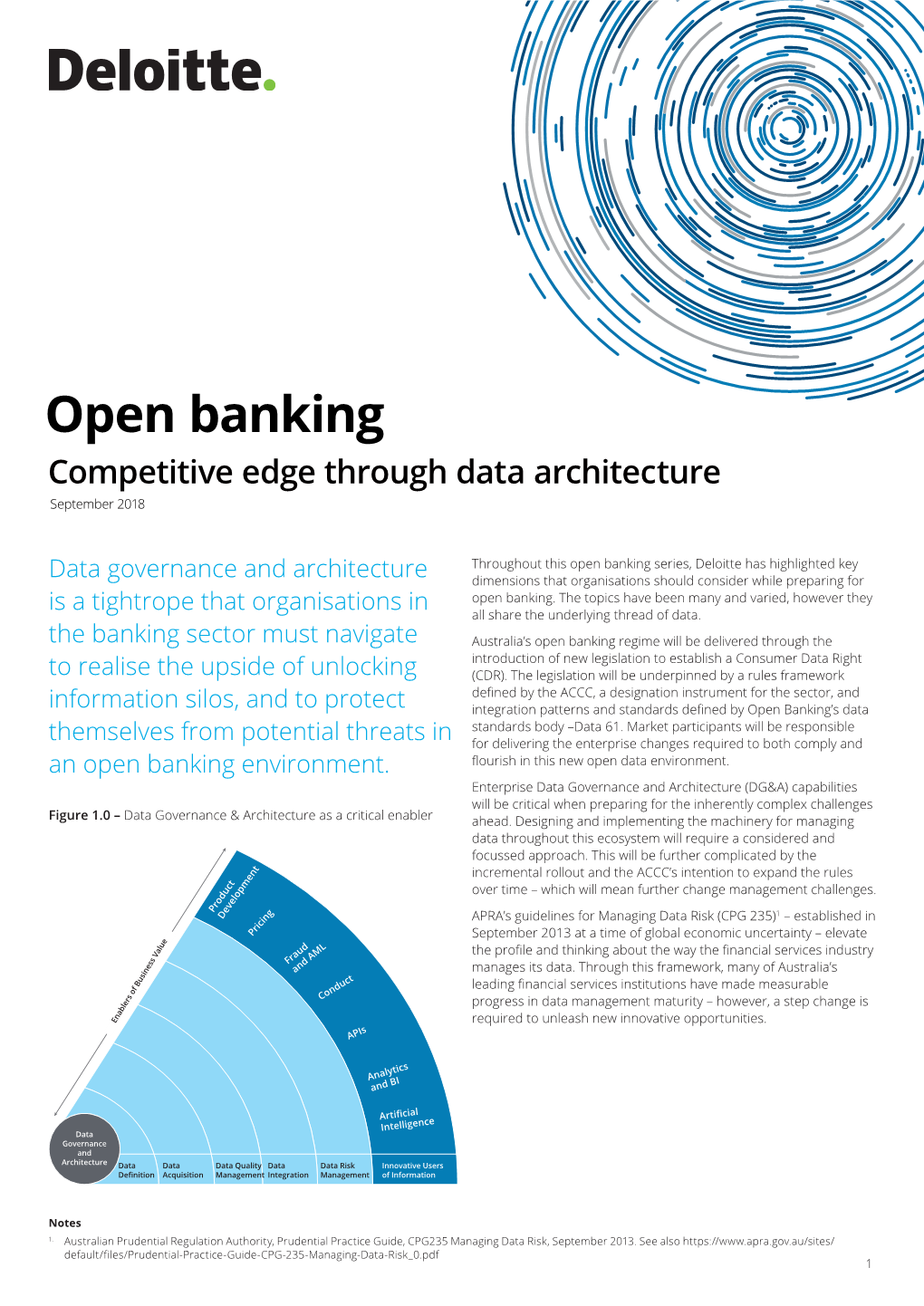 Open Banking Competitive Edge Through Data Architecture September 2018