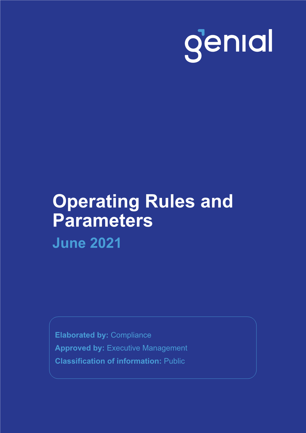 Operating Rules and Parameters June 2021