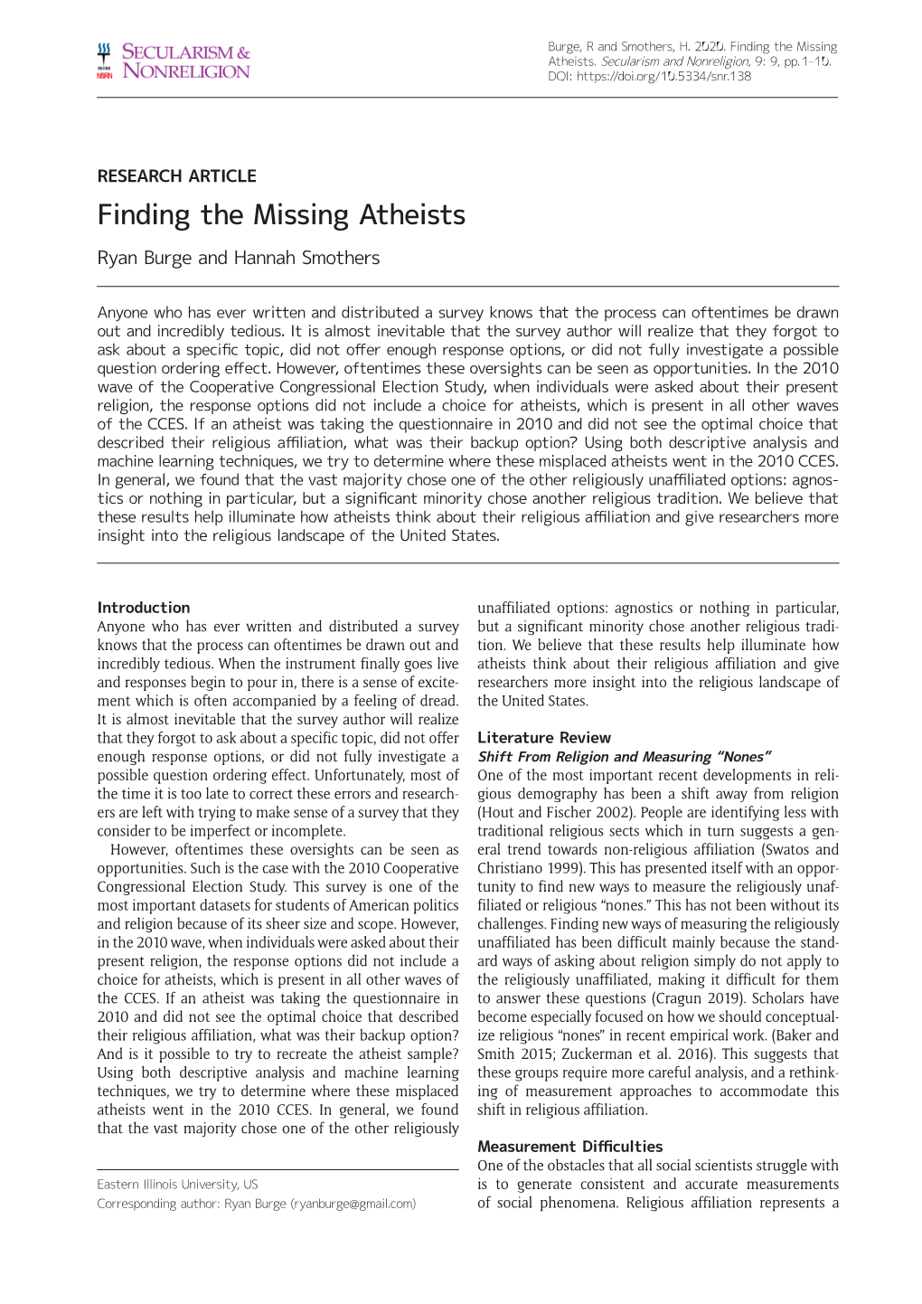 Finding the Missing Atheists