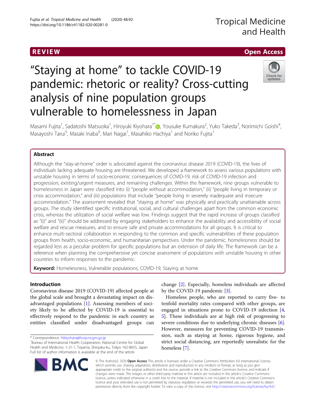 “Staying at Home” to Tackle COVID-19 Pandemic: Rhetoric Or Reality?