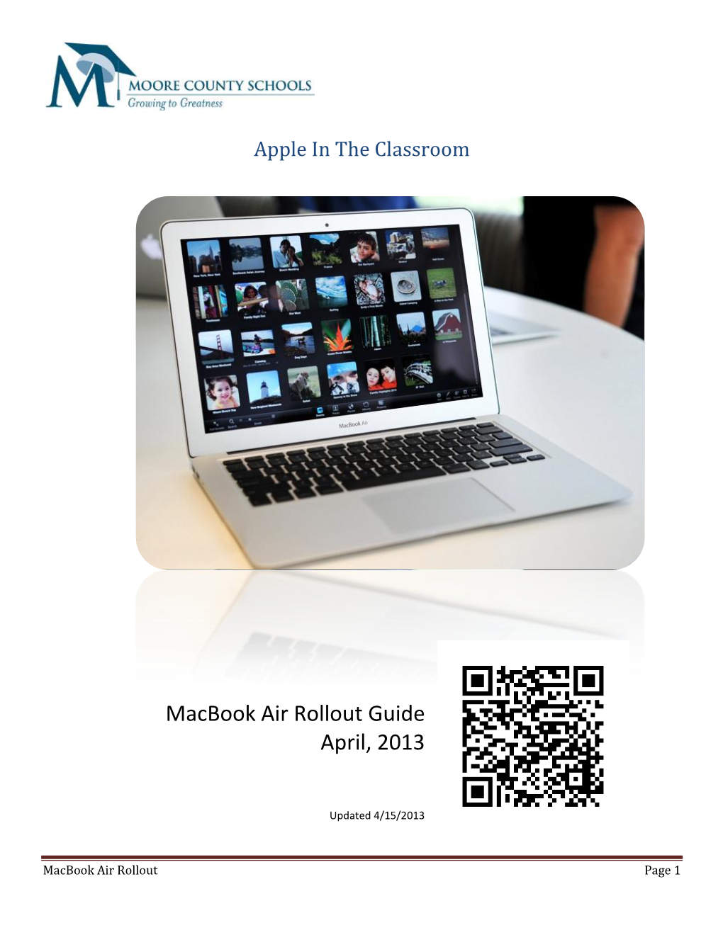 Macbook Air Rollout Guide April, 2013