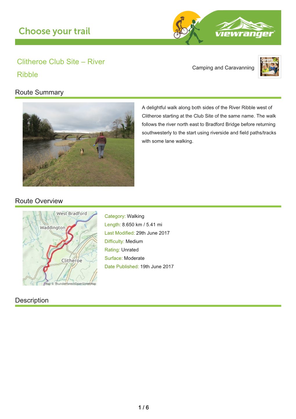 Clitheroe Club Site – River Ribble