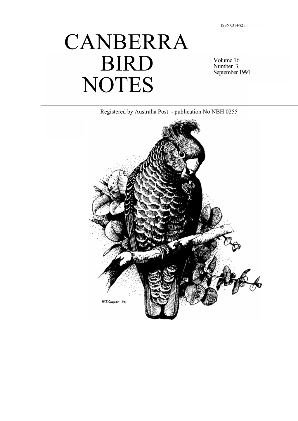 Canberra Bird Notes